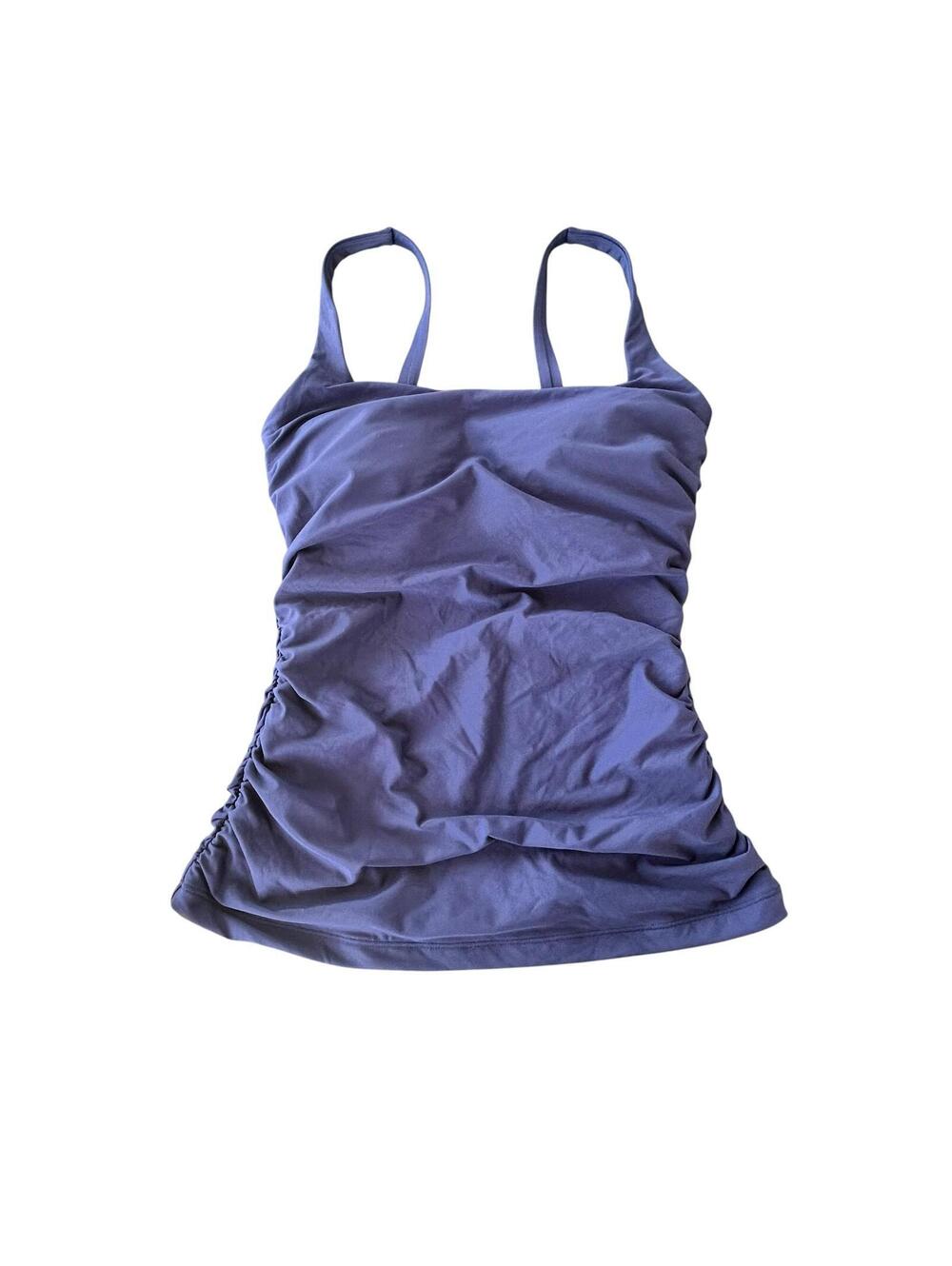 ATHLETA navy square neck 32 D-DDT Underwired Tankini swim top New